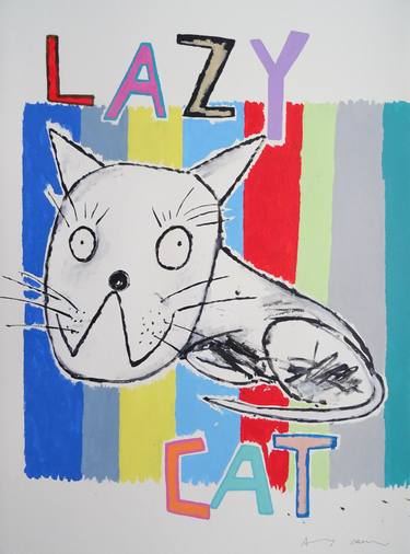 Original Pop Art Cats Paintings by Andy Shaw