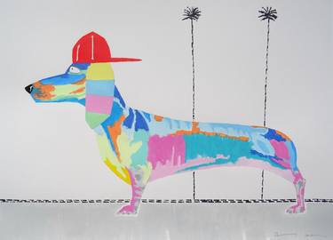 Print of Pop Art Dogs Paintings by Andy Shaw