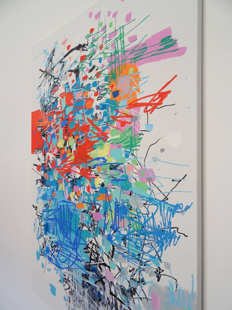 Original Abstract Expressionism Abstract Painting by Andy Shaw