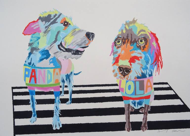 Print of Pop Art Dogs Painting by Andy Shaw
