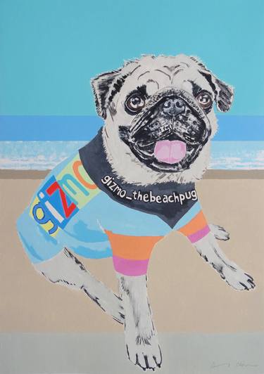 Print of Pop Art Dogs Paintings by Andy Shaw