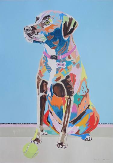 Print of Dogs Paintings by Andy Shaw