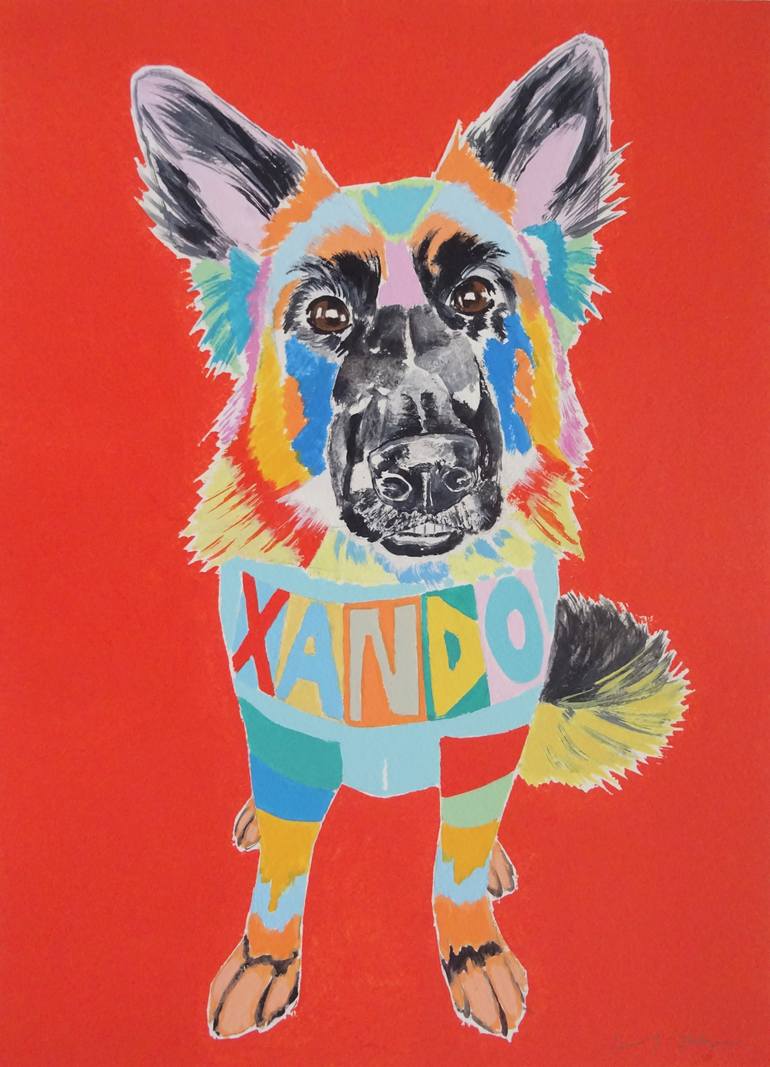 Print of Pop Art Dogs Painting by Andy Shaw