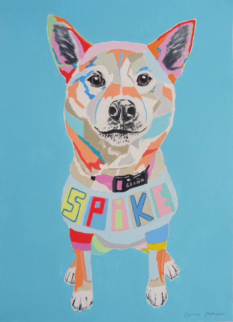 Original Pop Art Dogs Painting by Andy Shaw