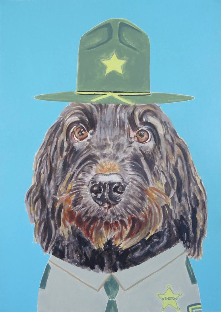 Original Portraiture Animal Painting by Andy Shaw