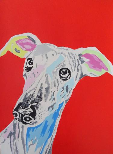 Original Pop Art Dogs Paintings by Andy Shaw