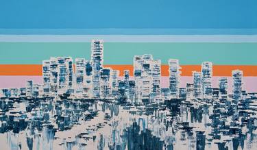 Original Abstract Cities Paintings by Andy Shaw