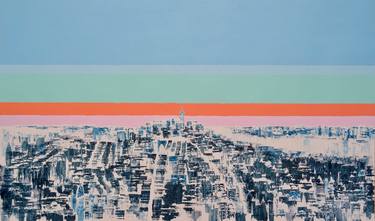 Print of Abstract Cities Paintings by Andy Shaw