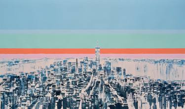 Original Abstract Cities Paintings by Andy Shaw