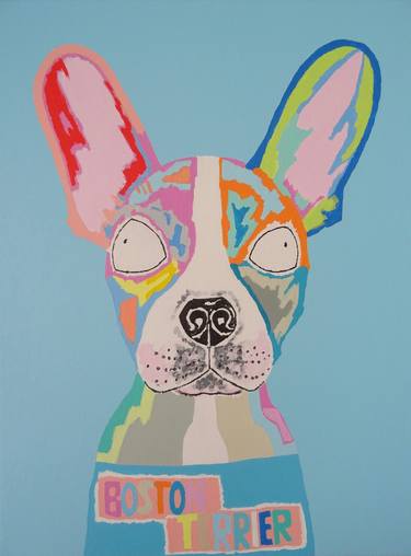 Original Pop Art Dogs Paintings by Andy Shaw