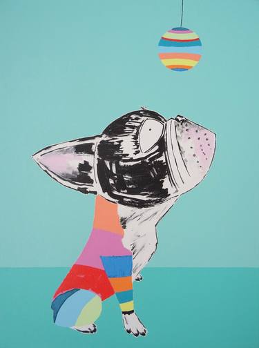 Print of Pop Art Dogs Paintings by Andy Shaw