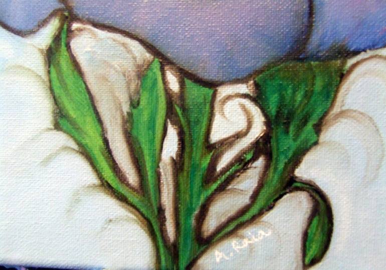 Original Surrealism Botanic Painting by Angela Raia