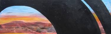 Original Surrealism Landscape Painting by Linda Luttinger