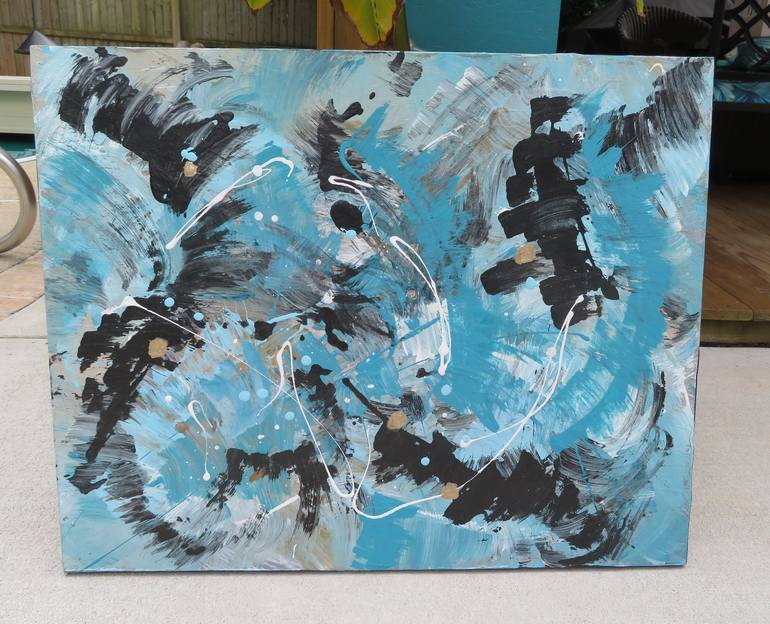 Original Abstract Expressionism Abstract Painting by Roya Gharavi
