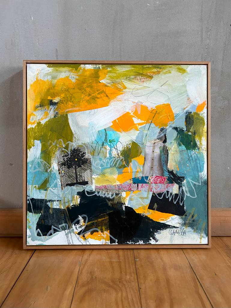 Original Abstract Mixed Media by Catalina Canessa Gracia