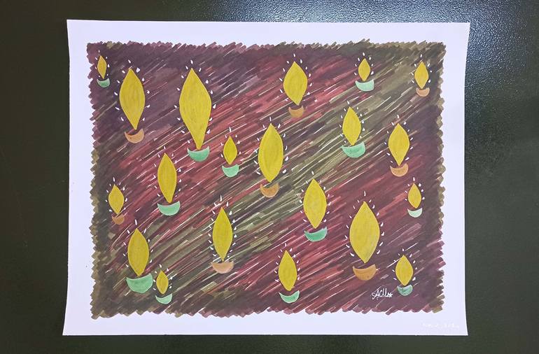 Original Abstract Religion Painting by Meenu Chan