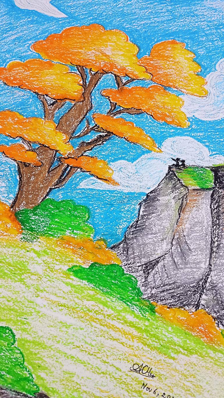 Original Conceptual Nature Drawing by Meenu Chan