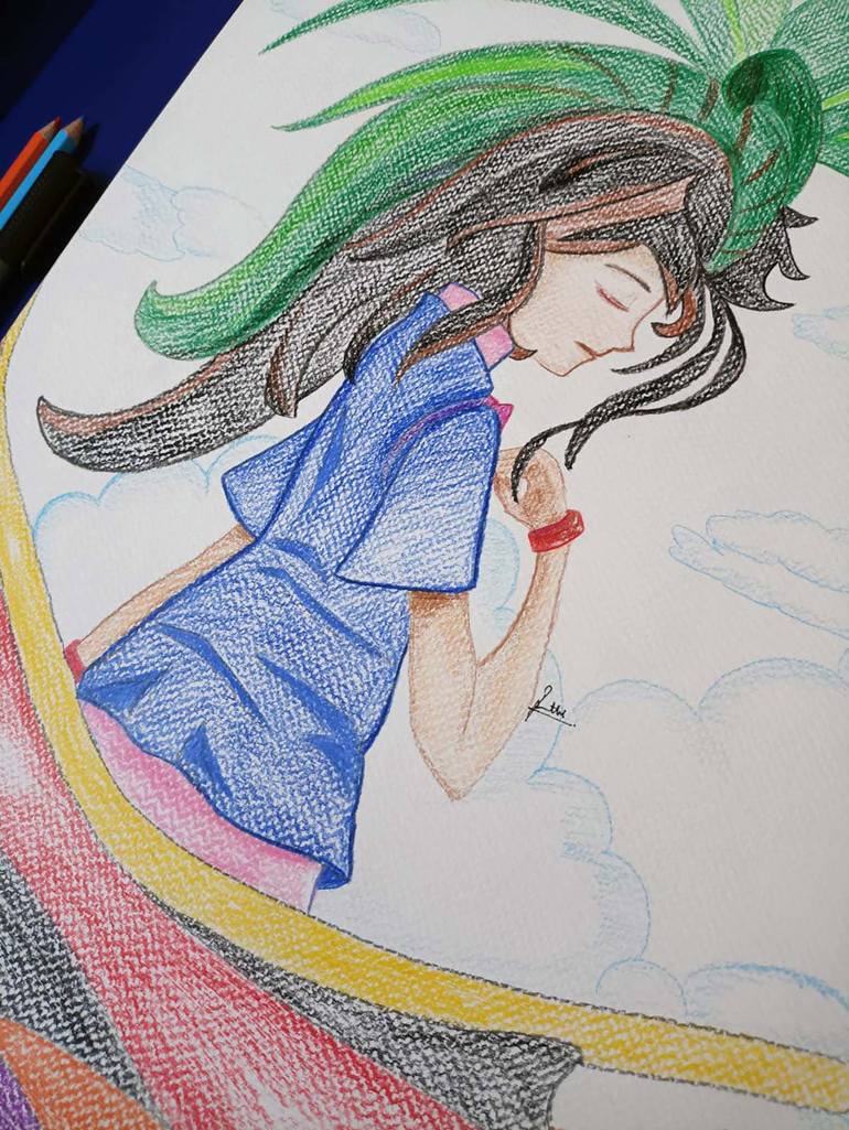 Original Figurative Light Drawing by Meenu Chan