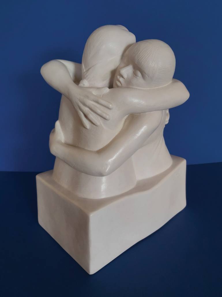 Original Figurative People Sculpture by Marie Smith