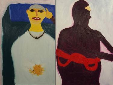 Diptych (Part of the series "Praying women") thumb