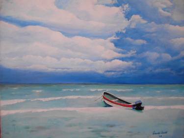 Alone befor storm..oil painting. thumb