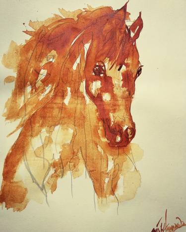 Original Fine Art Horse Paintings by nishasunanda Art