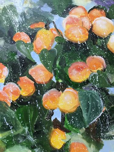 Original Abstract Botanic Painting by Evgenia Ts