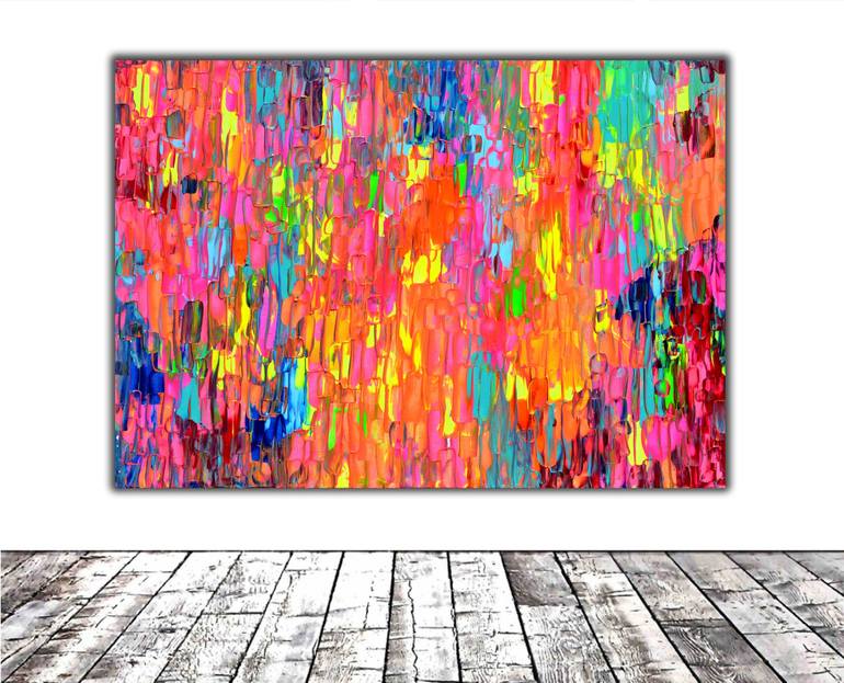 Original Abstract Expressionism Abstract Painting by SOOS TIBERIU