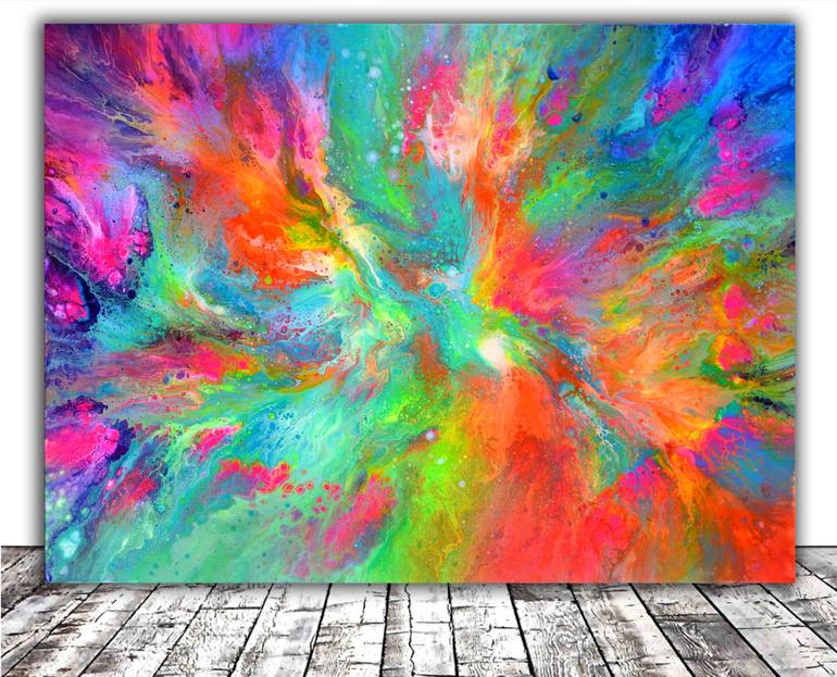 Original Fine Art Abstract Painting by SOOS TIBERIU