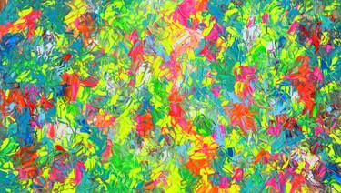 Psychedelic Dyschromy 3 - Large Colorful Abstract Painting thumb