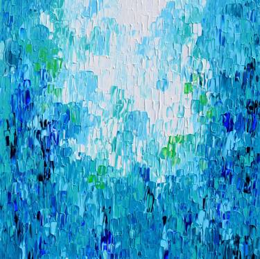 Relief Blue 8 - Large Pallet Knife Painting thumb