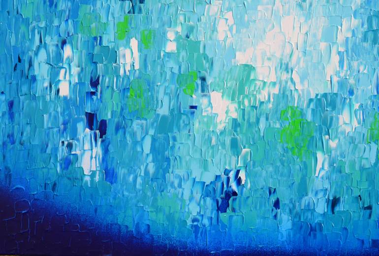 Original Abstract Seascape Painting by Soos Tiberiu