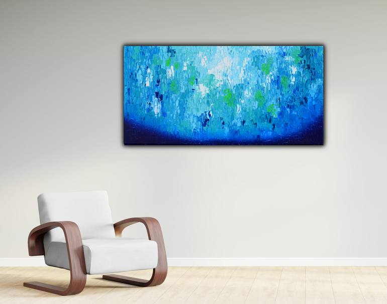 Original Abstract Seascape Painting by Soos Tiberiu