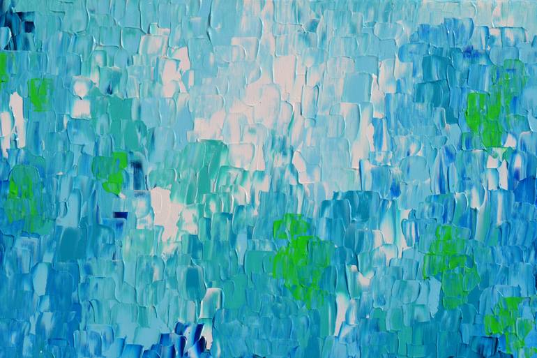 Original Abstract Seascape Painting by Soos Tiberiu