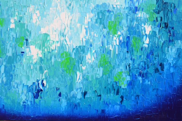 Original Abstract Seascape Painting by Soos Tiberiu