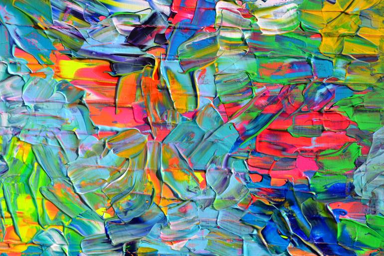 Original Abstract Expressionism Abstract Painting by Soos Tiberiu