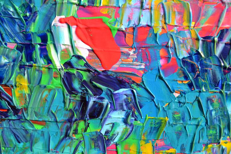 Original Abstract Expressionism Abstract Painting by Soos Tiberiu