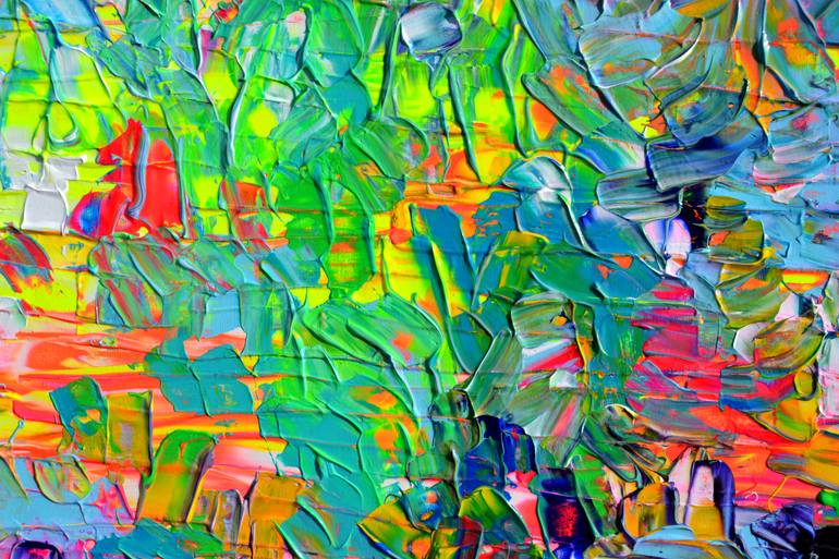 Original Abstract Expressionism Abstract Painting by Soos Tiberiu