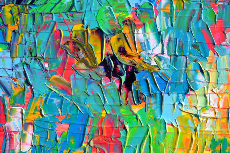 Original Abstract Expressionism Abstract Painting by Soos Tiberiu