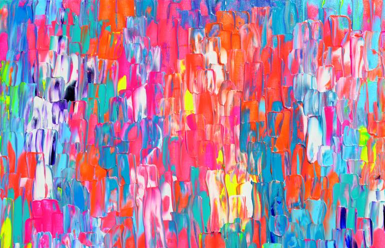 Original Abstract Expressionism Abstract Painting by Soos Tiberiu
