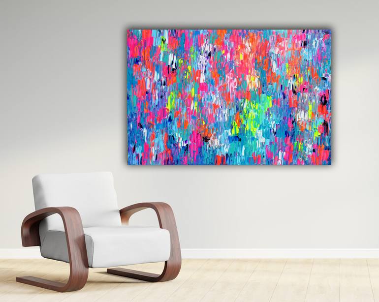 Original Abstract Expressionism Abstract Painting by Soos Tiberiu