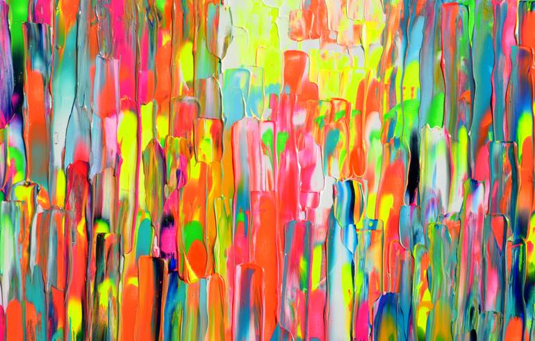 Original Abstract Expressionism Abstract Painting by Soos Tiberiu