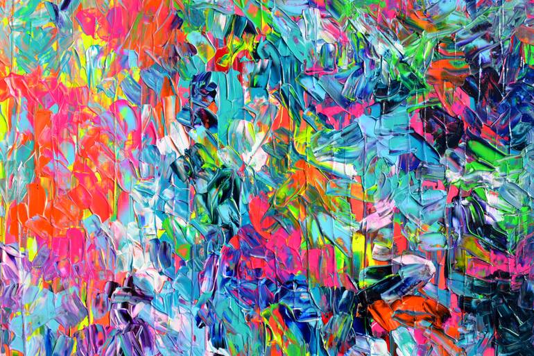 Original Abstract Expressionism Abstract Painting by Soos Tiberiu