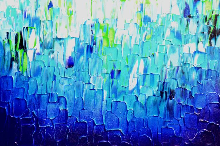 Original Abstract Seascape Painting by Soos Tiberiu