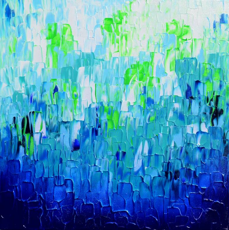 Original Abstract Seascape Painting by Soos Tiberiu
