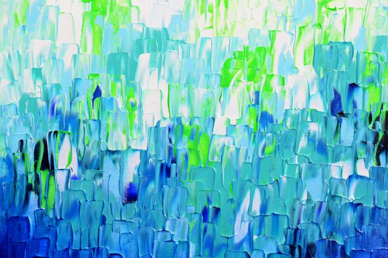 Original Abstract Seascape Painting by Soos Tiberiu
