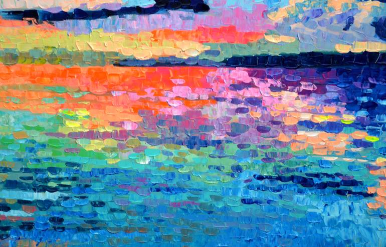 Original Impressionism Seascape Painting by Soos Tiberiu