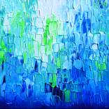 Relief Blue 32 - Large Abstract Ocean by SOOS TIBERIU