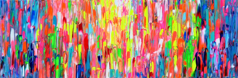 Original Abstract Expressionism Abstract Painting by Soos Tiberiu