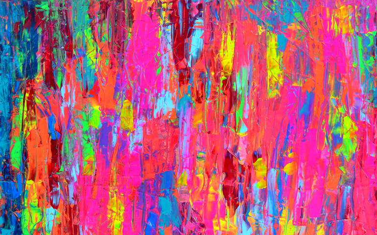 Original Abstract Expressionism Abstract Painting by Soos Tiberiu